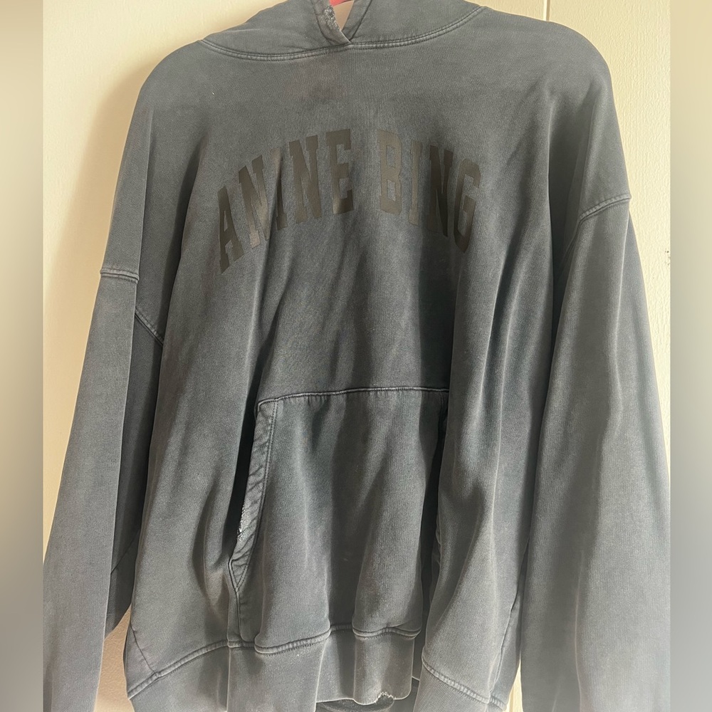Anine Bing washed black Anine Bing hoodie. Size large. Barely used.